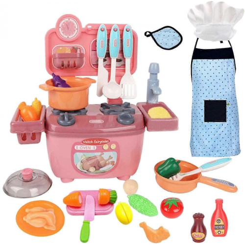 Mini Giocattoli da Cucina per Lavello, Set di Pentole e Accessori da Cucina 1