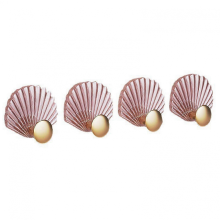 Crochets muraux suspendus roses transparents (lot de 4) - Idéal pour serviettes, vêtements et petits objets.