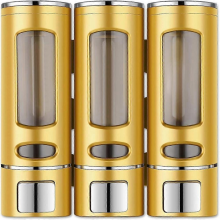 Distributeur de douche 3 en 1 sans perçage pour shampoing, après-shampoing et gel douche