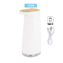 Distributeur de savon mousse automatique 450 ml USB3, capteur intelligent pour salle de bain et cuisine, rechargeable