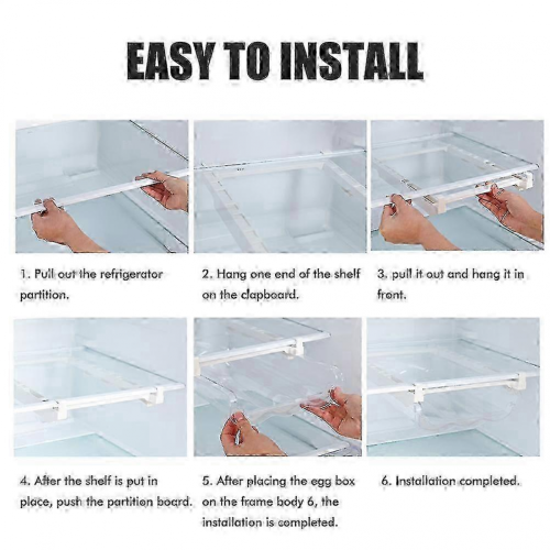 Egg Storage Rack Drawer Egg Storage Safety Durable Kitchen Egg Storage Container Fridge Egg Drawer Organizer 25-26 2