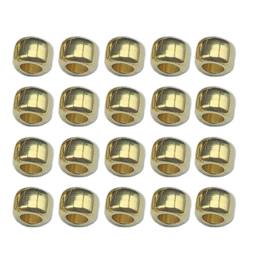 20 Stück runde/quadratische-Goldkugelperlen1