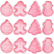 (As show, One size) 12PCS Pltzchenform Weihnachten Ausstecher Set Kinder Pltzchenform, Ausstecher Set m