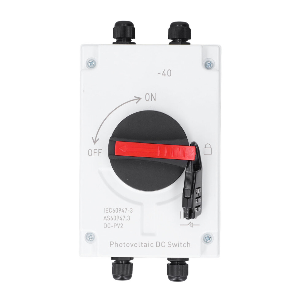 Dc 1200V 32A Solar Pv Isolator Switch Ip66 Waterproof Photovoltaic Disconnect 4981371574153