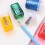 (As show, One size) Manual pencil sharpener, double hole compact pencil sharpener 4