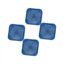 Odor Resistant Drain Protector Square Shape Bathroom Kitchen Sink Cover WhiteBlue