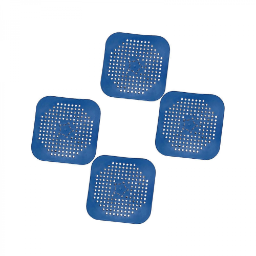 Odor Resistant Drain Protector Square Shape Bathroom Kitchen Sink Cover WhiteBlue
