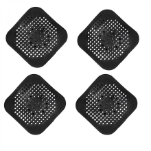 Odor Resistant Drain Protector Square Shape Bathroom Kitchen Sink Cover WhiteBlack