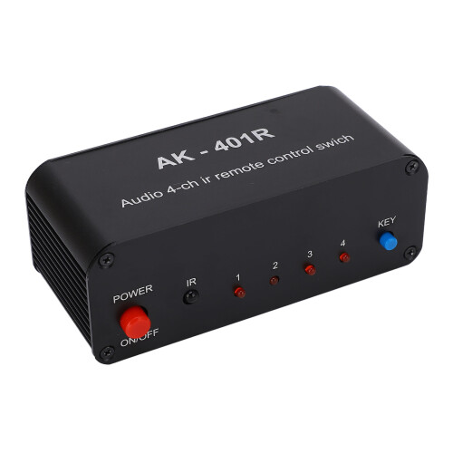 Sélecteur de signal audio RCA 12V DC 1 en 4 sorties avec télécommande 2