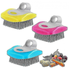 2025 Vegetable Cleaning Brush 3 Pack for Root Vegetables Stainless Steel Bristles