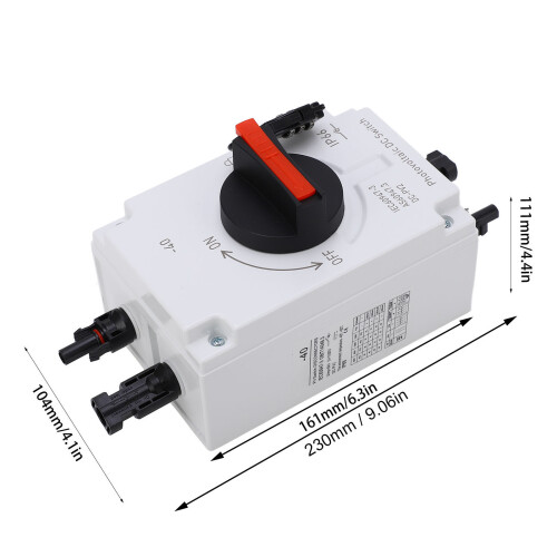 PV Solar Disconnect Switch 32A 4P Waterproof Isolator IP66 DC1200V 1