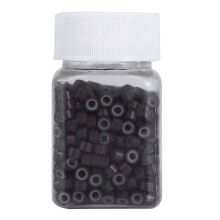Perles professionnelles pour extensions de cheveux, micro-anneaux avec doublure en silicone souple pour une tenue délicate, anneaux en aluminium de