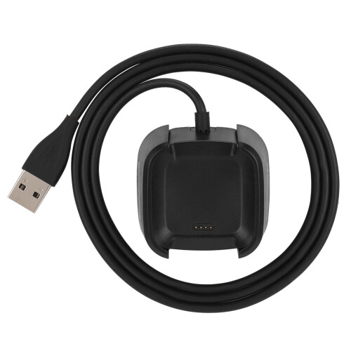 Cabo de carregamento para Fitbit Versa, base de carregamento USB com conector magnético e design com ranhura para o cabo, compatível com o