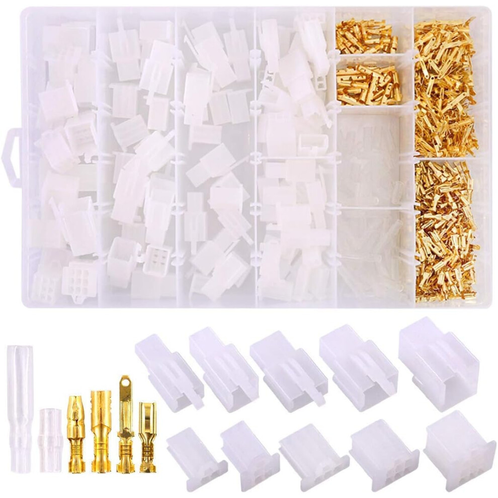 Automotive Electrical Wire Connectors Kit, Crimp Wire Terminals 2.8Mm 4Mm Multi-Pin Connector Set With Terminal Housing, Male & Female Plug And Pin 9448196712719