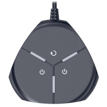 Portable Microphone with Glossy Surface, Clear Sound High Performance Chip Ensures Seamless Communication for Podcasting, Skype, Gaming