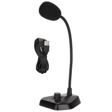 Microphone For Meetings, Cardioid Condenser Microphone With Logic Functions, Clear Sound From 360 Degrees, Plug And Play HiFi Condenser Microphone For