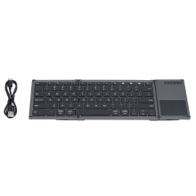 Compact Foldable Bluetooth Keyboard, Portable Wireless Mini Keyboard with Ergonomic Durable Design, for IOS/Win/Android, Office Use, Tablet/Phone