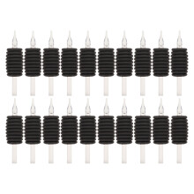 Kit de matériel de tatouage : aiguilles pré-stérilisées de 30 mm, tubes noirs jetables de tailles assorties, poignée antidérapante
