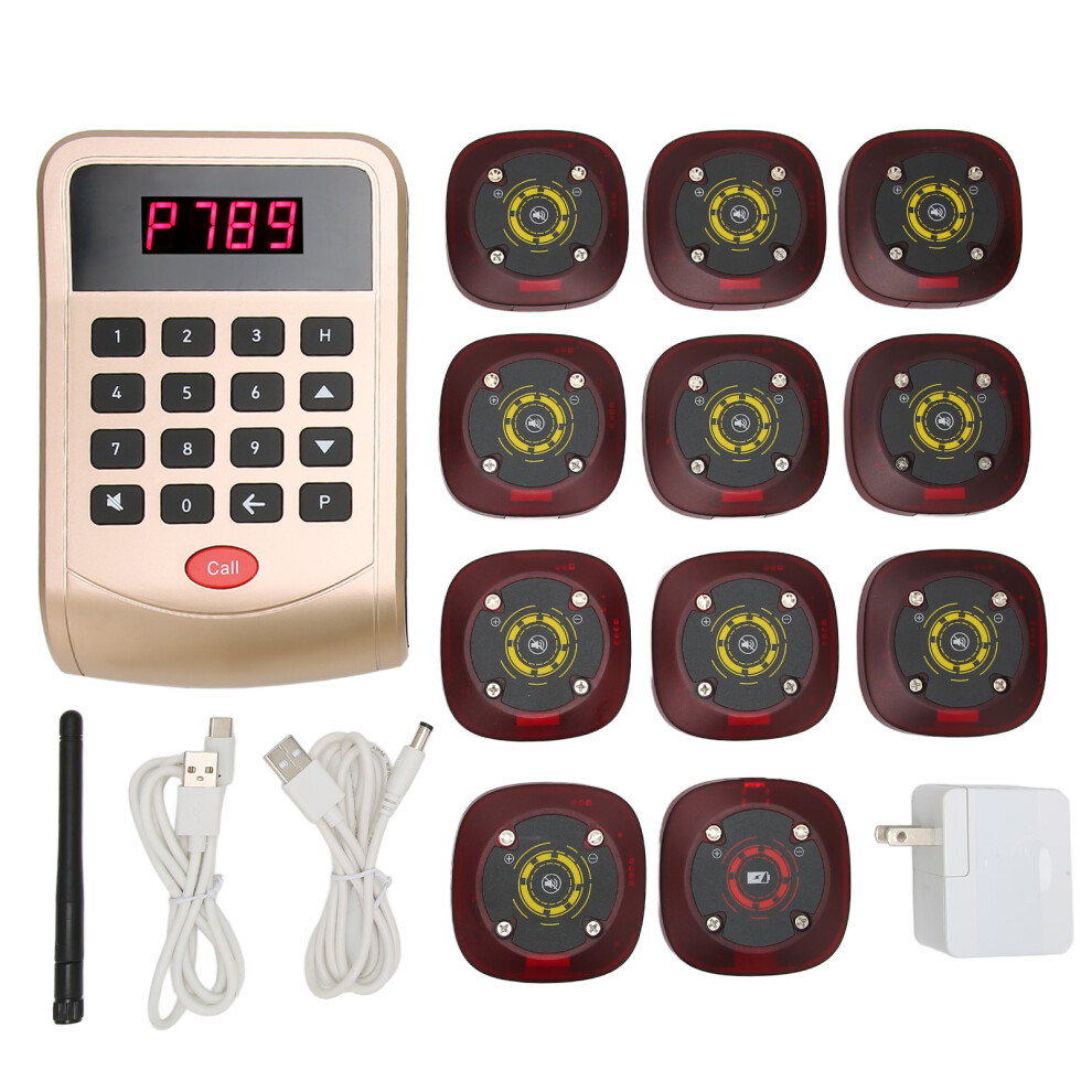Wireless Calling System For Caregiver Pager, Emergency Alert Nurse Station Device With Multiple Languages And Long Operating Range Up To 800 Meters