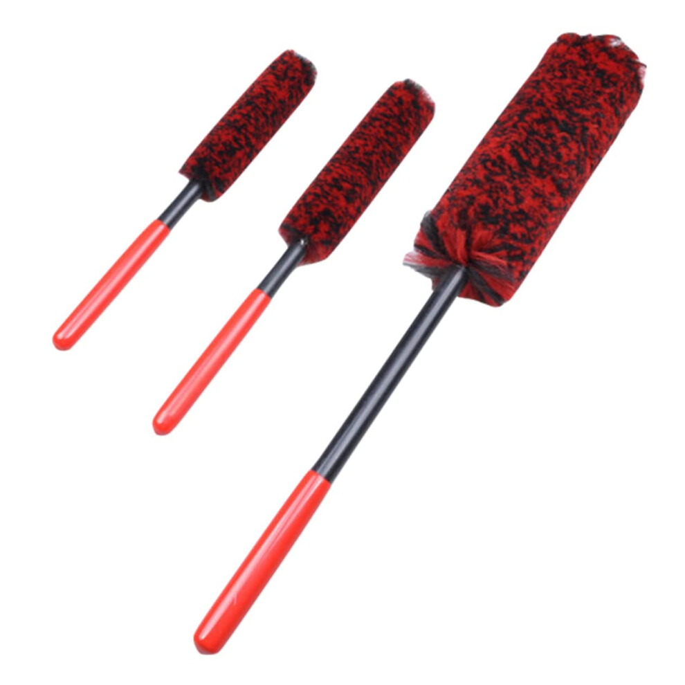 3Pcs Car Wheel Cleaning Brush Set With Soft Bristles For Deep Tire And Rim Detailing Light 9382693765819