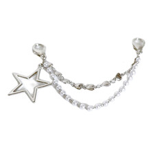Doppelschichtige Schuhkette,-kleine Love Silver Pearl 2