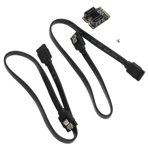 SATA III Data Cable with Locking Latch, Internal Serial ATA Cable for HDD SSD and Optical Drives, 6Gbps Fast Data Transfer Secure Connection for 2