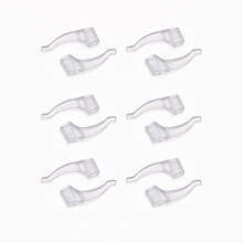 6 Pairs Glasses Earhook Non-slip Sleeves White