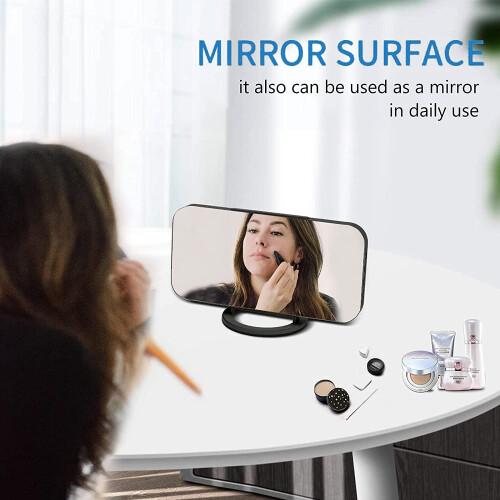 Digitaler Wecker mit Spiegelglas Schwarz 1