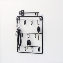 Schlüsselhalter zur Wandmontage mit 11 Haken Black