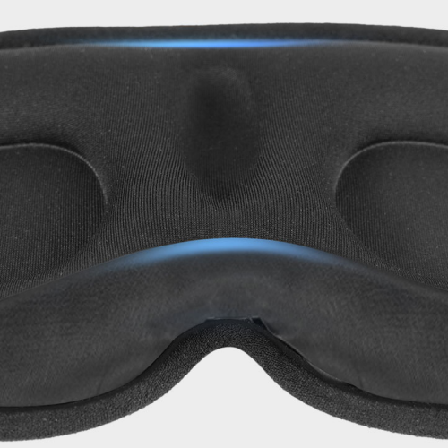 Comoda maschera per dormire con blocco della luce e design 3D Black 2