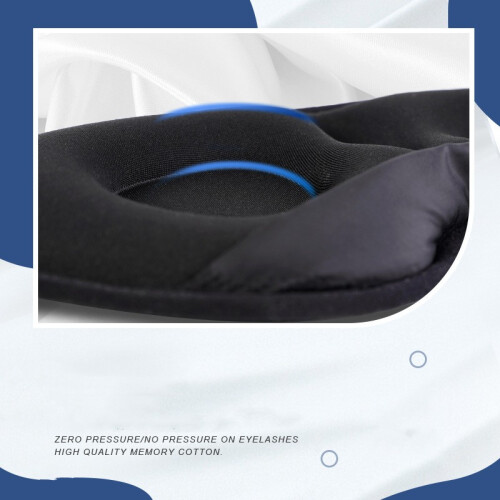 Comoda maschera per dormire con blocco della luce e design 3D Black 1
