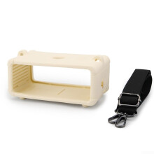 Aesthetic Silicone Cover For Marshall Emberton III Speaker With Adjustable Carrying Strap White