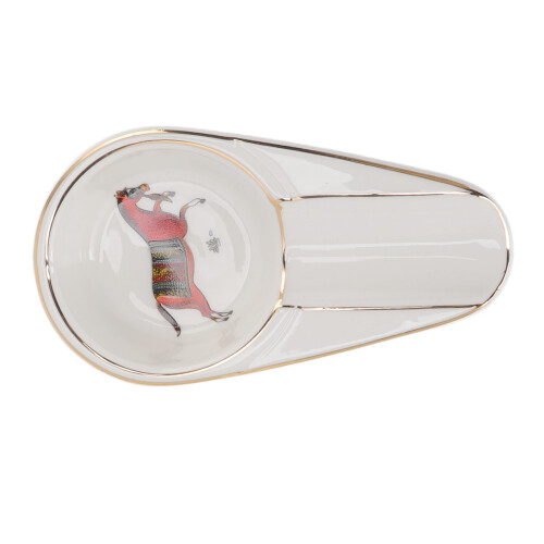 Durable Easy-to-Clean Ceramic Cigar Ashtray with Cushioned Base 2