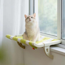 Cat Window Bed, NonDrilling Bedside Shelf, Adjustable Window Perch, Hanging Indoor Cat Bed With Drawer