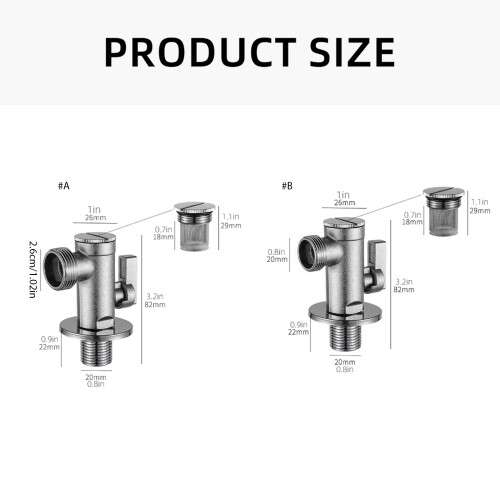 Toilet Dedicated Angle Valves With Filter-4 points to 6 points 1