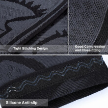Ginocchiera compressiva, realizzata in tessuto con fibra di rame dal design ergonomico, offre un supporto stabile al ginocchio, ideale per un comfort