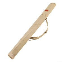 Canvas Fishing Rod and Umbrella Storage Bag With Adjustable Straps, Reinforced Base, Spring Lock Yellow