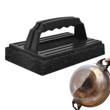 Grill Cleaning Brush with Ergonomic Comfort Grip and Griddle Scrubber Pads for BBQ and Oven Cleaning