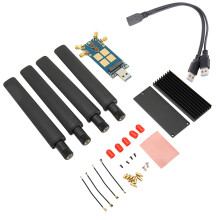 Scheda di espansione 5G DONGLE con 4 antenne, lega di alluminio, USB 3.1, M.2 Key B