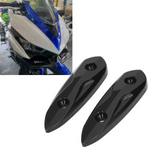 Motorrad-Windschutzscheibe Lochabdeckung Aluminiumlegierung Schwarz für R25 R3 MT03