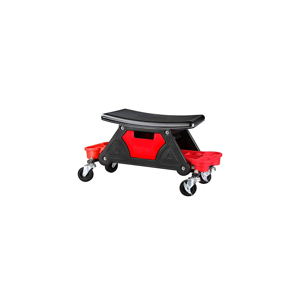 Swivel Padded Mechanic Stool With Under Seat Storage For Car Maintenance And Garage Work 9426802518269