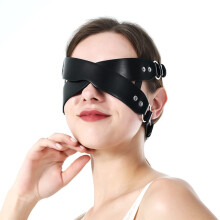 SM Eye Mask Leather Bondage Eye Mask Adjustable Strap Cosplay Sleep Mask For Women Men Couples