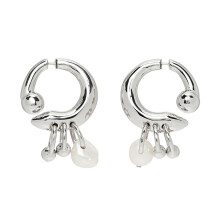 Trend Punk Pearl Drop Earrings for Women 2024 Before After