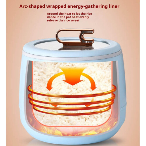Small Rice Cooker 1.8L for 23 People with Nonstick Inner Pot and Keep Warm Function Pink 1