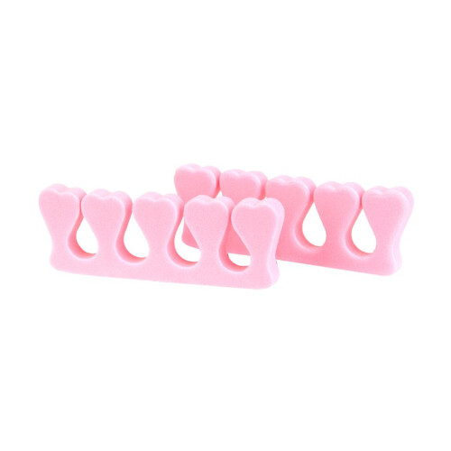 One Pair Soft Toe Finger Separator for Manicure Pedicure - Pale Pink 1