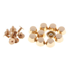 10pcs Handbag Feet Nailheads Bucket Shape Screwback Flat Studs Leather