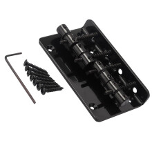 Black Metal Fixed 4String Vintage Style Bass Bridge For Electric Bass