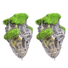 2 Piece Aquarium Floating Rocks Suspended Stones Artificial Fish Tank