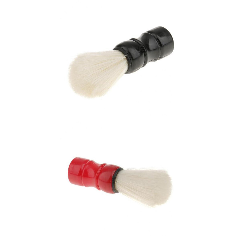 2 Pieces Men Salon Barber Shaving Brush Beard Facial Bristle Mustache
