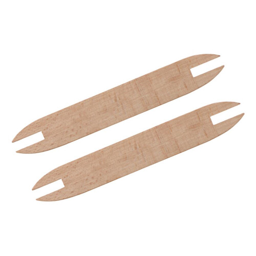 2x Well Sanded Beechwood Weaving Knitting Shuttle Sticks DIY Handcraft 1